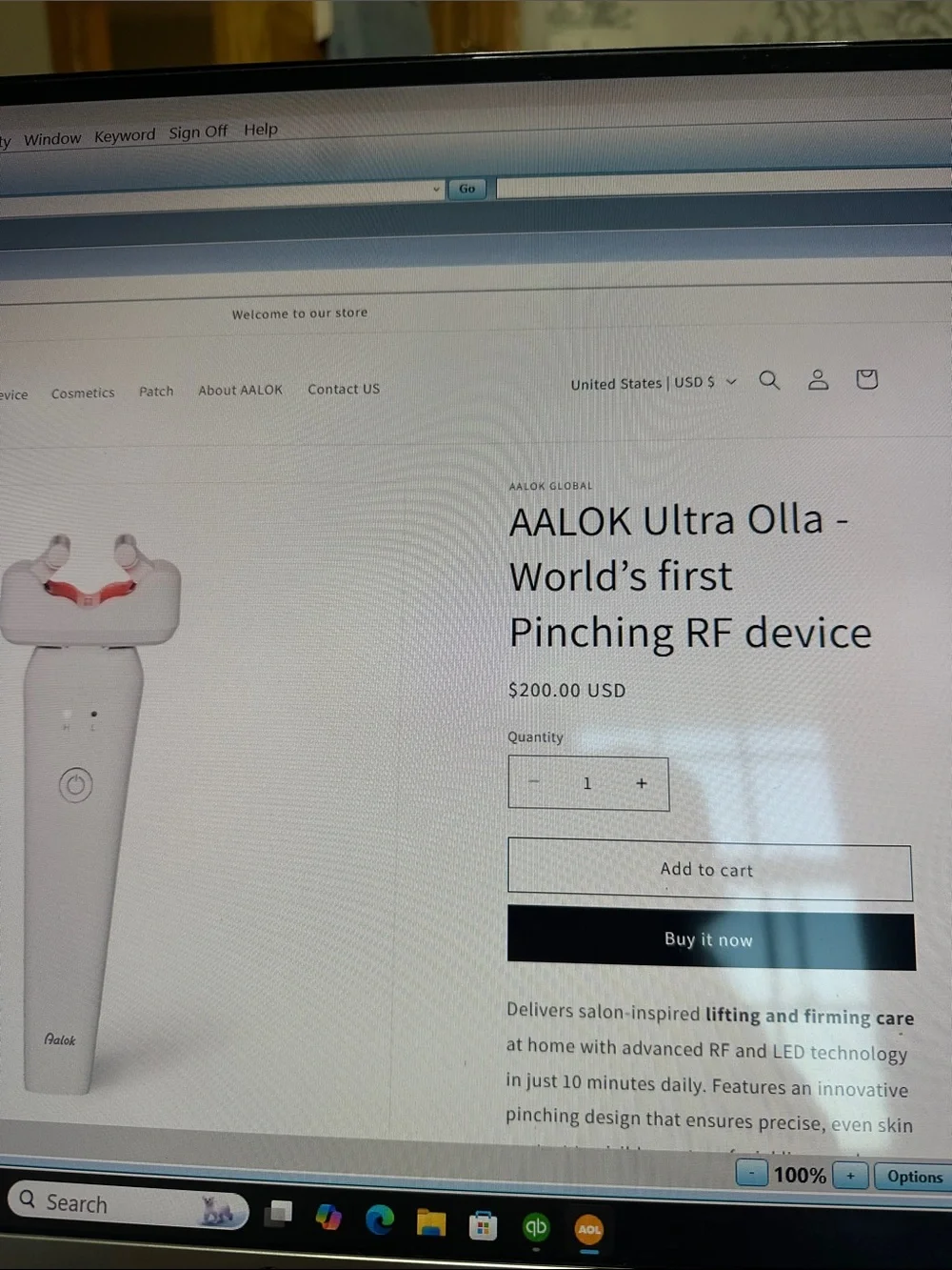 White RF Tightening Device — Professional Home Skin Tool